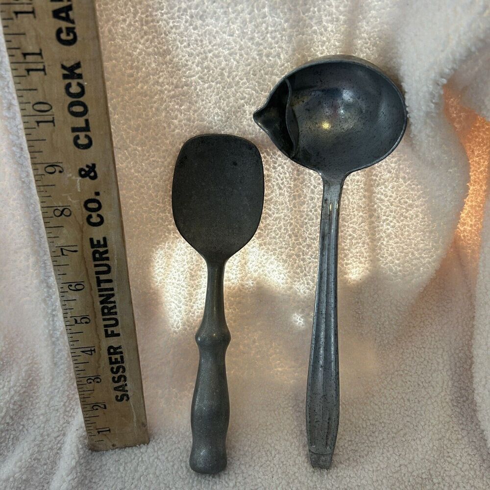 Vintage Aluminum Kitchen Tools- Westmark No Oil Ladle And Ice Cream Scoop